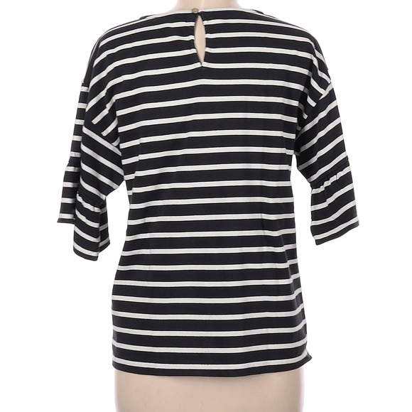 J. Crew Ruffled Sleeve Striped Top - Picture 2 of 7